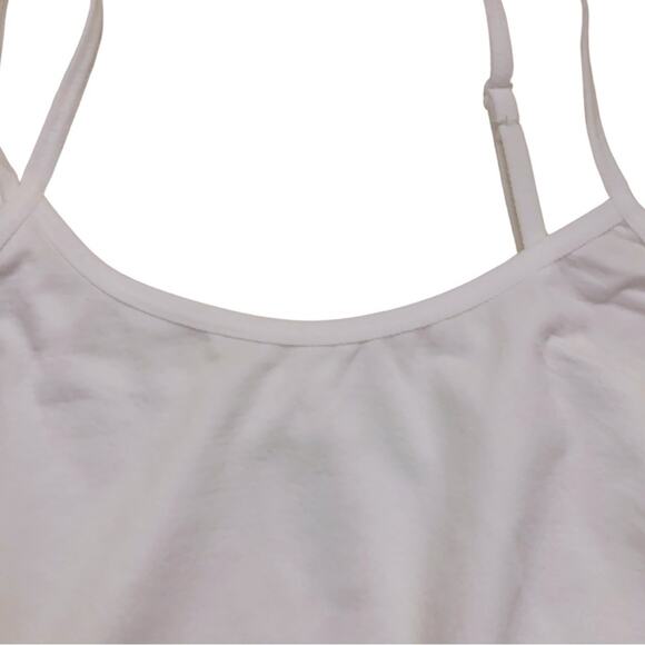 White Solid Unitard Tank Romper Small Medium Straps Athleisure Loungewear - Picture 2 of 8